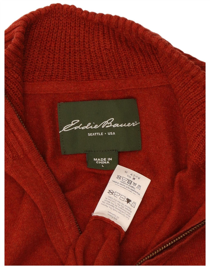 Eddie Bauer muški pulover s izrezom i velikim crvenim pamukom