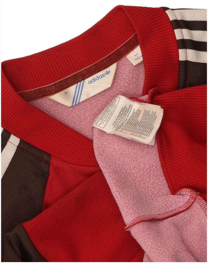 Adidas ženska gornja jakna za trenirku IT 46 Large Red Colourblock poliamid