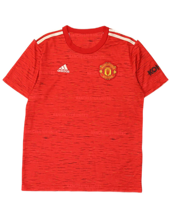 Adidas muška majica kratkih rukava Manchester United, srednji poliester s crvenim pjegama