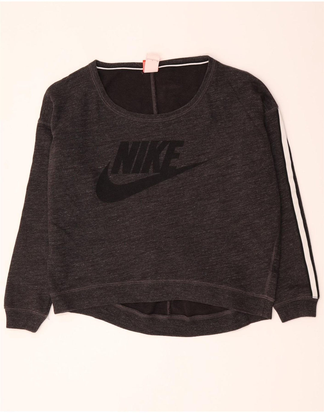 Nike Ženska prekomjerna trenirka s grafičkim motivima UK 10 Mali sivi pamuk