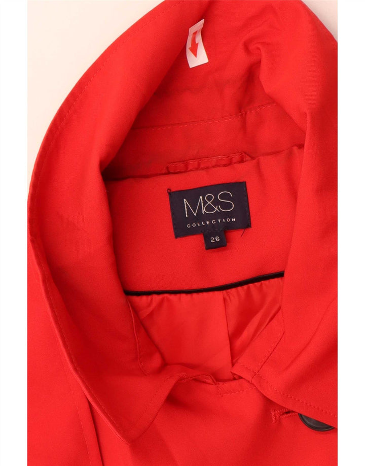 Marks & Spencer ženski trenč kaput UK 26 5XL crveni poliester