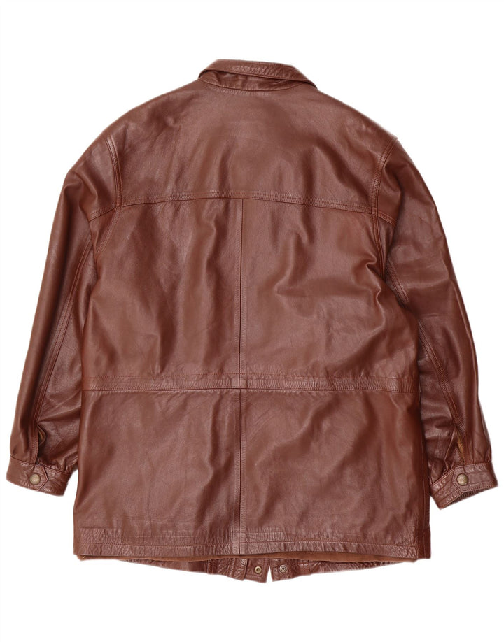 Vintage muška kožna jakna UK 42 XL smeđa koža