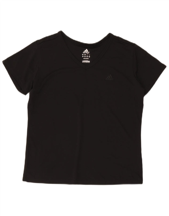 Adidas ženska majica kratkih rukava UK 14 srednji crni poliester