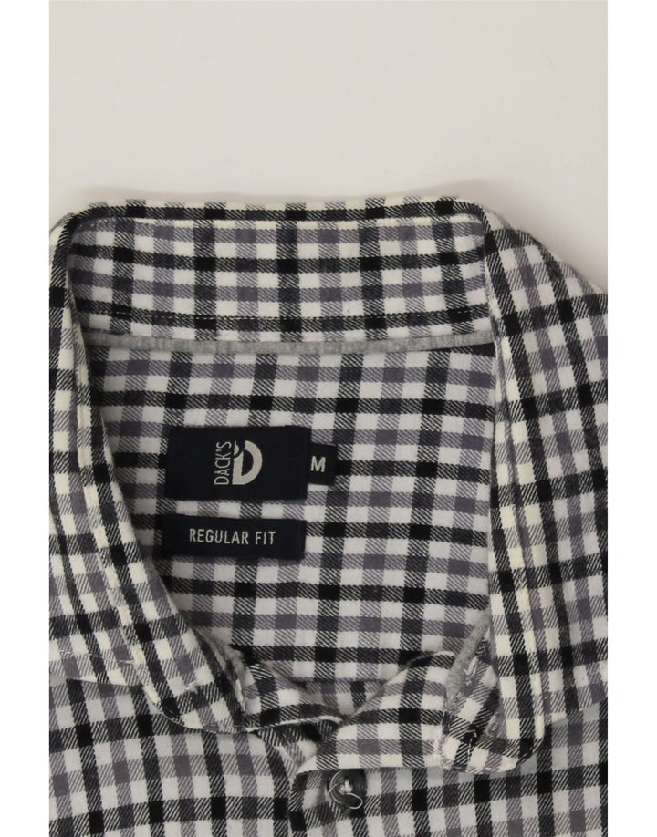 DACK'S Mens Regular Fit Flannel Shirt Medium Black Gingham Cotton Vintage Dack's and Second-Hand Dack's from Messina Hembry 