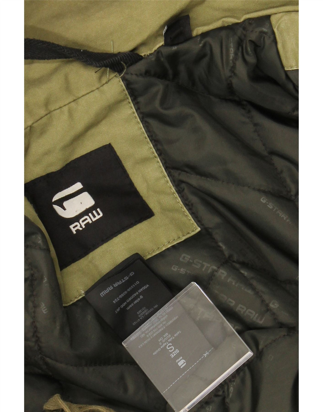 G-STAR muška pomoćna jakna s kapuljačom UK 36, mali kaki pamuk