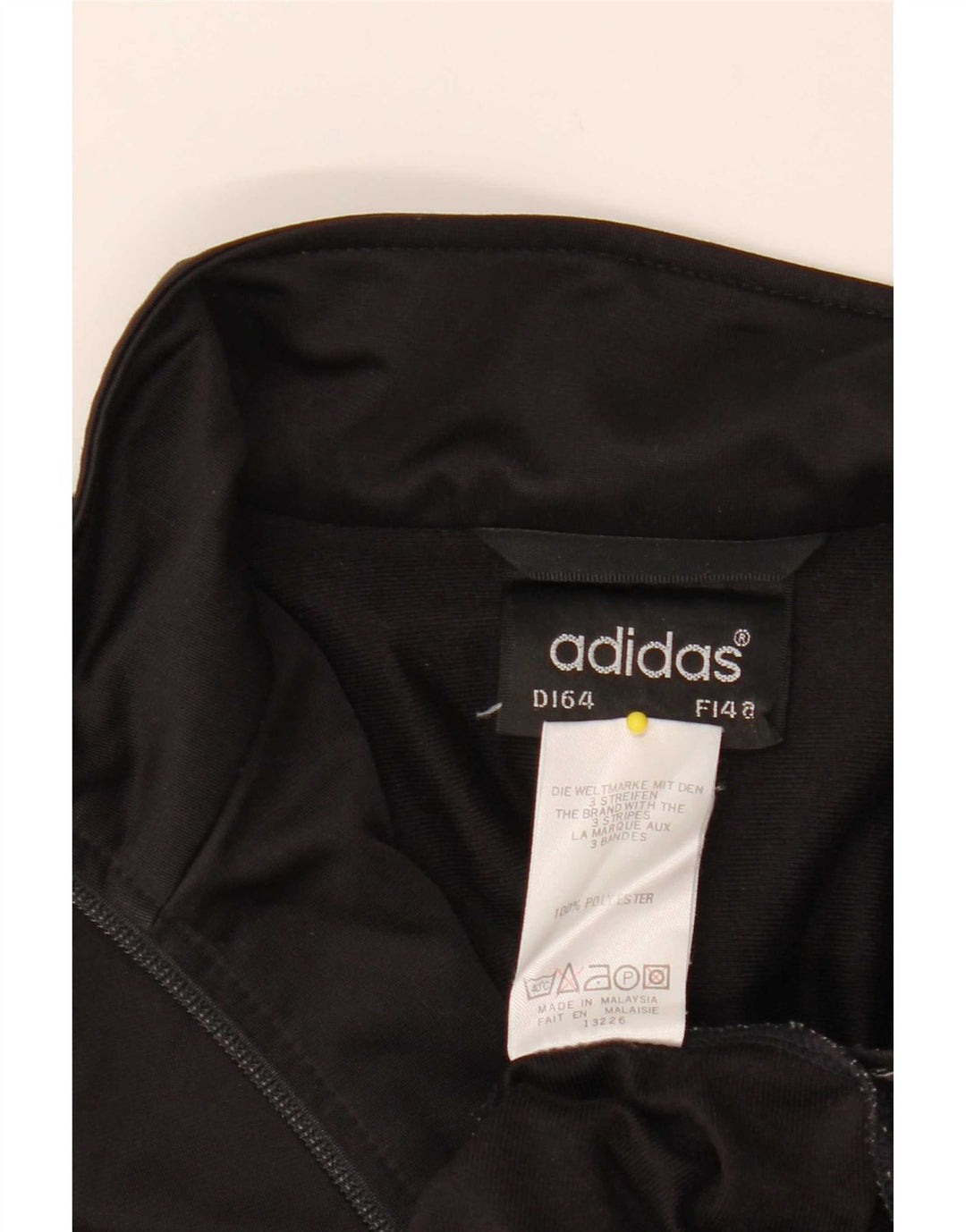 Gornja jakna od trenirke Adidas za dječake 13-14 godina, crni poliester
