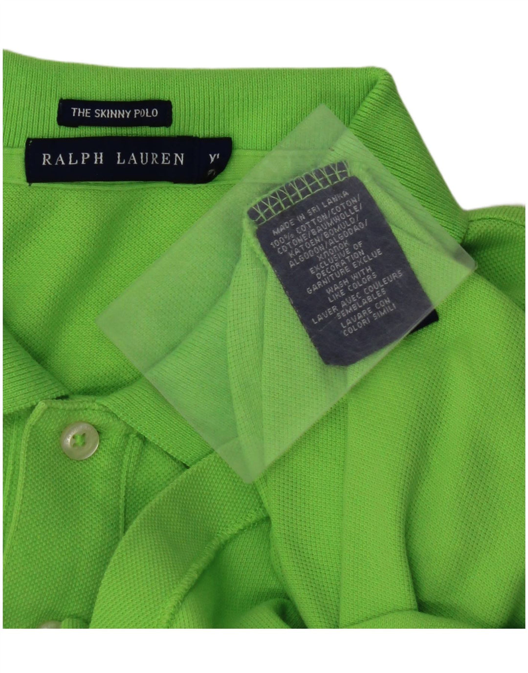 RALPH LAUREN Ženska uska polo majica UK 18 XL Zeleni pamuk