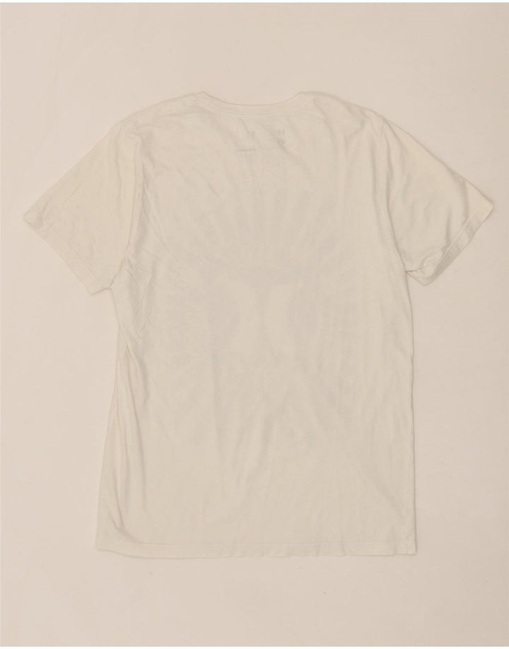 HURLEY Mens Graphic T-Shirt Top Medium White Cotton Vintage Hurley and Second-Hand Hurley from Messina Hembry 