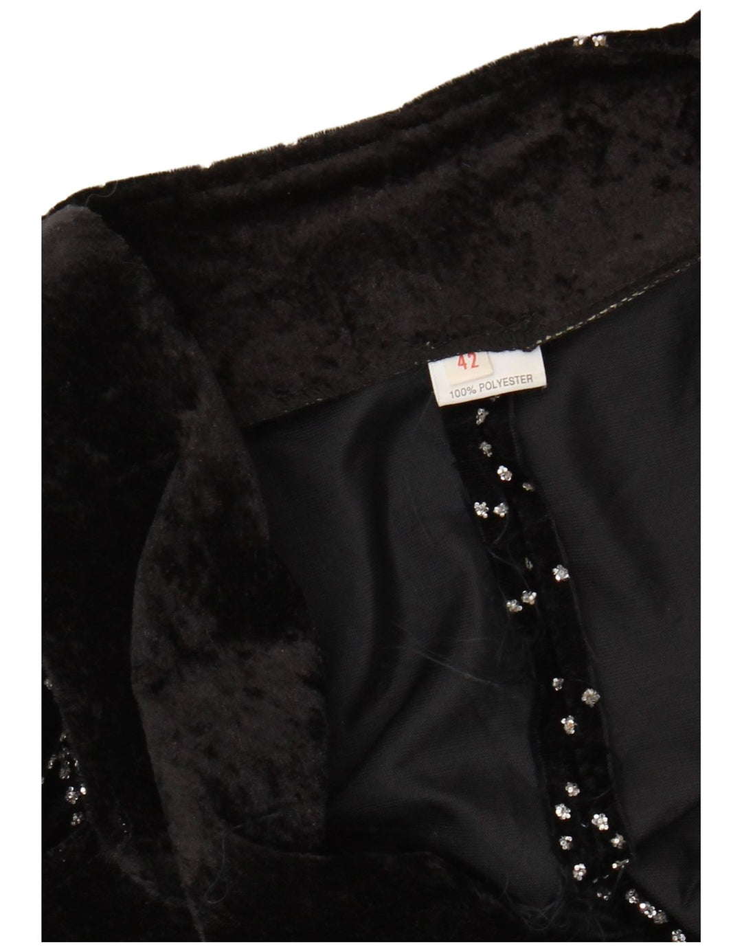 VINTAGE ženski frak sako sa apstraktnim uzorkom IT 42 srednje crna