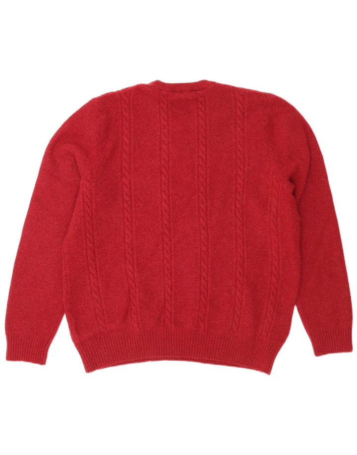Crew Clothing Muški pulover s ovratnikom, velika crvena janjeća vuna