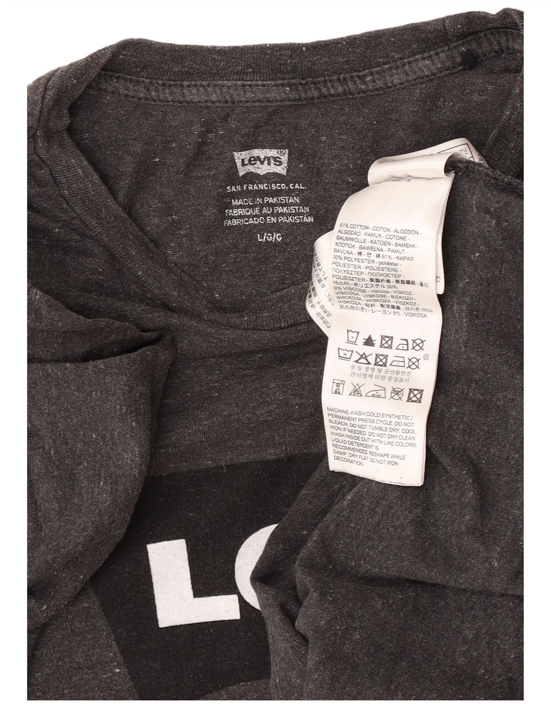 Levi's muška majica kratkih rukava s grafičkim motivima, veliki sivi flekasti pamuk