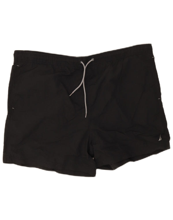 Nautica Mens Swimming Shorts Large Black Nylon