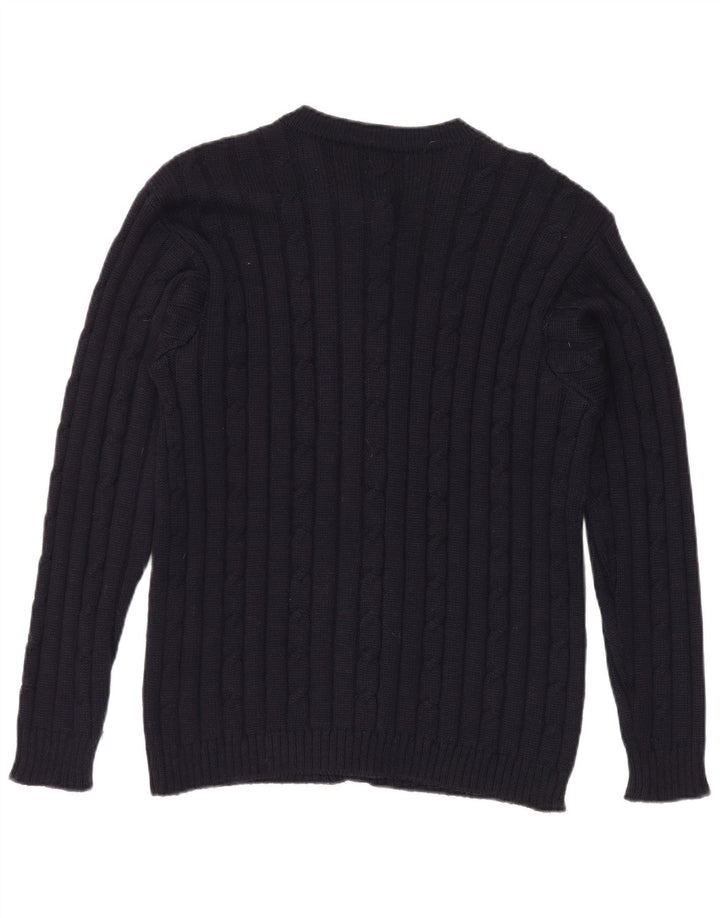 Vintage ženski kardigan džemper UK 12 Srednje tamnoplavi