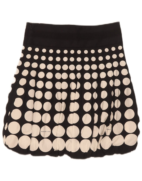 Karen Millen ženska mini suknja s mjehurićima UK 8 mala W26 crni geometrijski pamuk