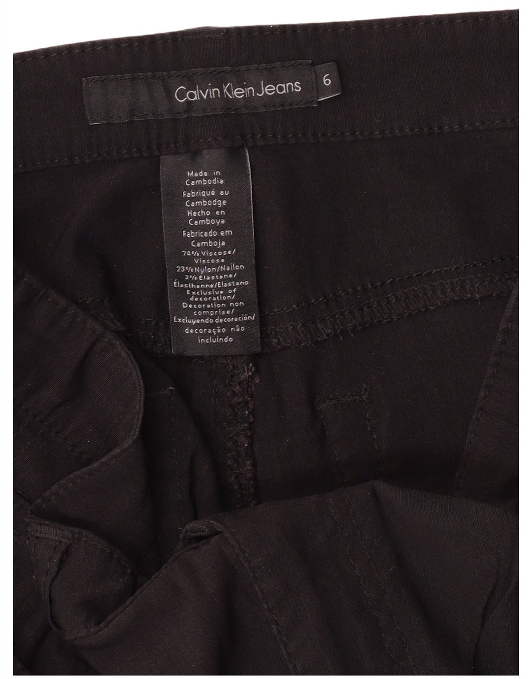 Calvin Klein Jeans Ženske ležerne hlače US 6 Small W32 L26 Black Classic