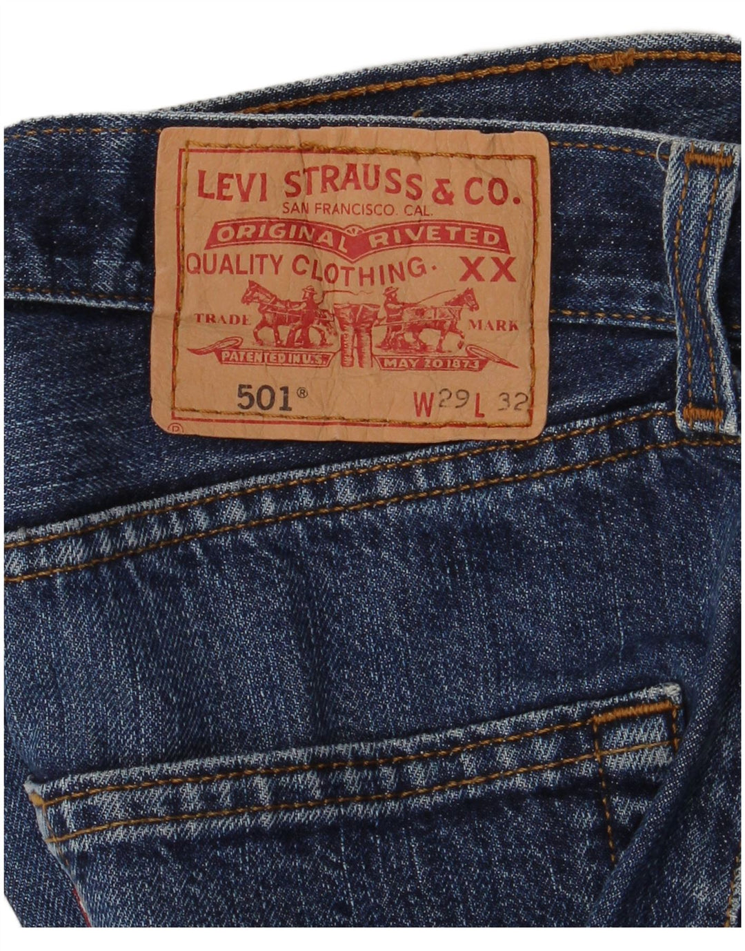 Levi's ženske 501 traper kratke hlače W29 srednje plave