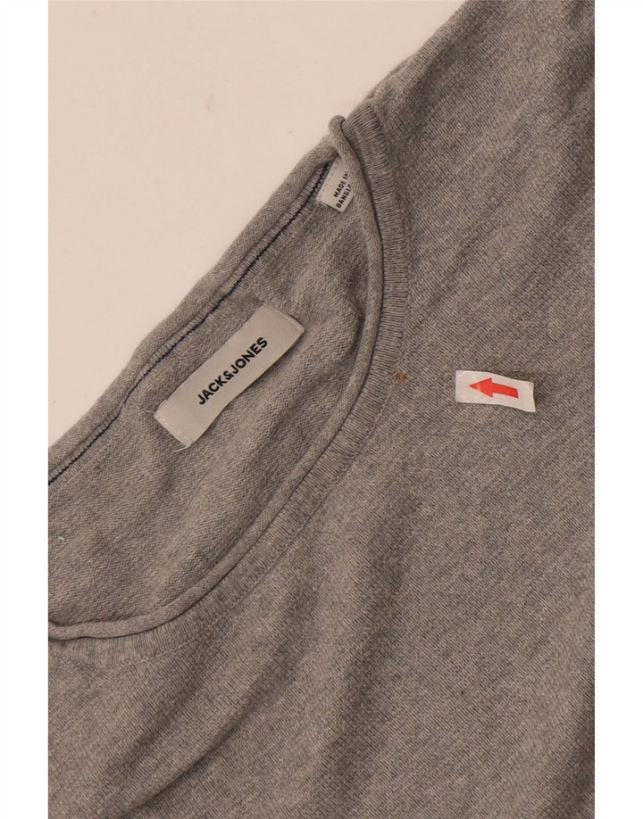 Jack & Jones muški džemper s okruglim izrezom 2XL sivi