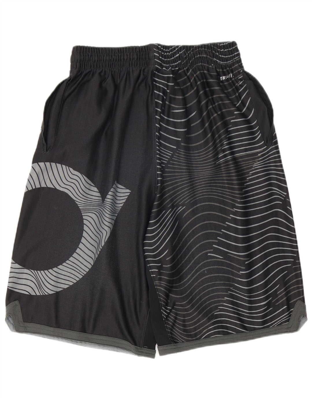 NIKE Muške Dri Fit Sportske Kratke Hlače Veliki Crni Geometrijski Poliester