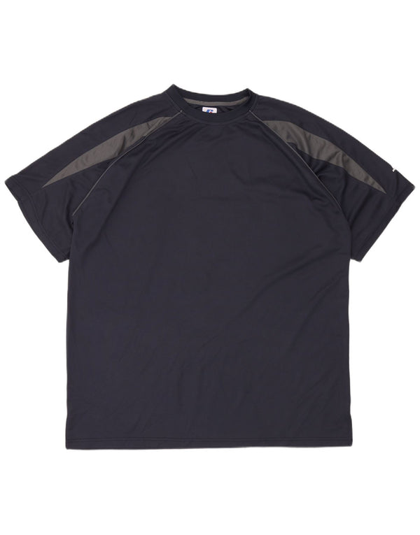 RUSSELL ATHLETIC Muška visoka majica kratkih rukava 2XL tamnoplava poliesterska boja