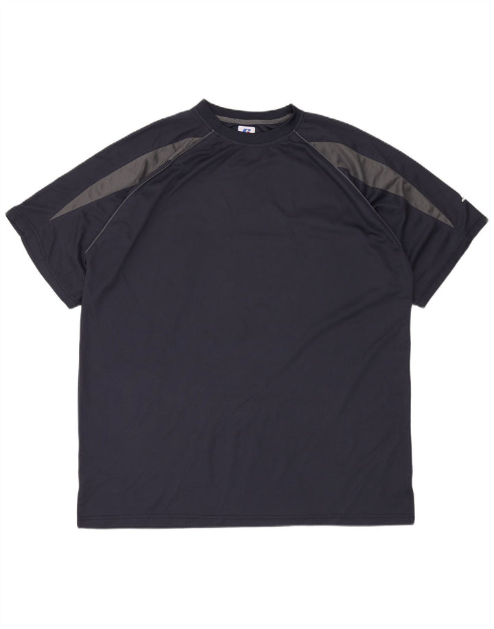 RUSSELL ATHLETIC Muška visoka majica kratkih rukava 2XL tamnoplava poliesterska boja