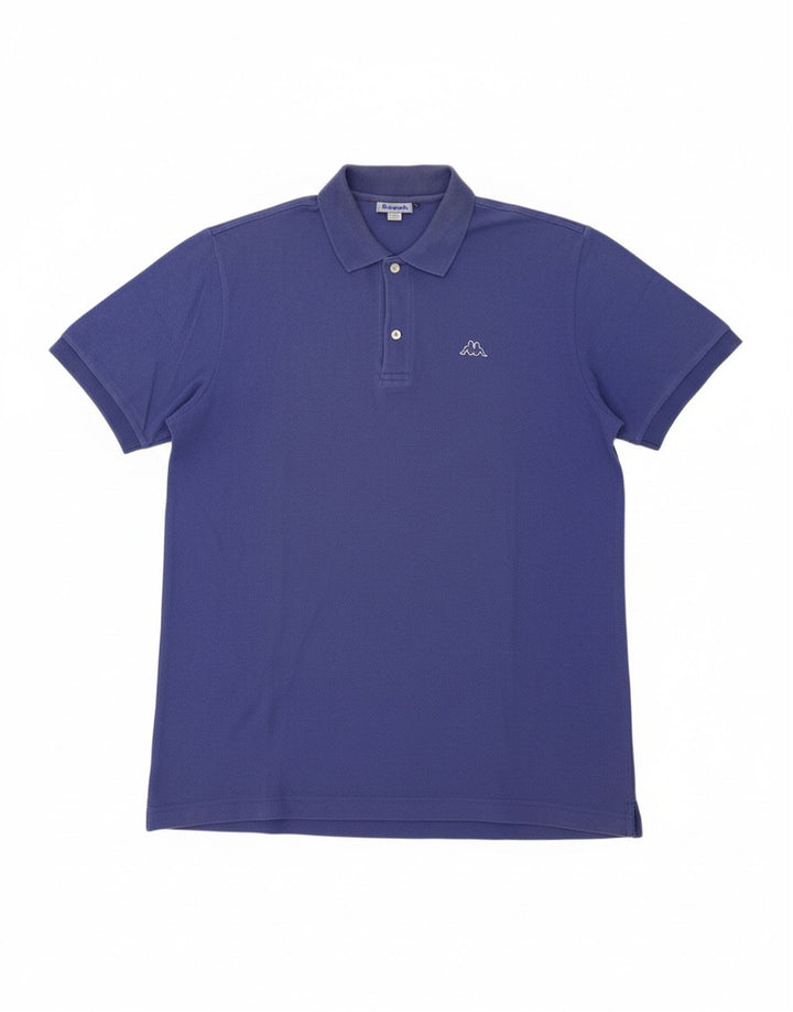 KAPPA Mens Polo Shirt Medium Blue Cotton