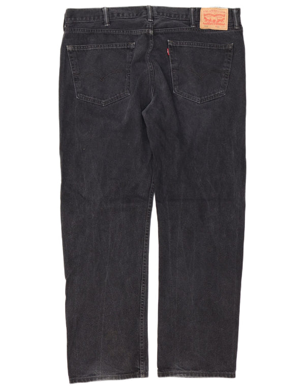 LEVI'S muške 505 ravne traperice W40 L32 crni pamuk