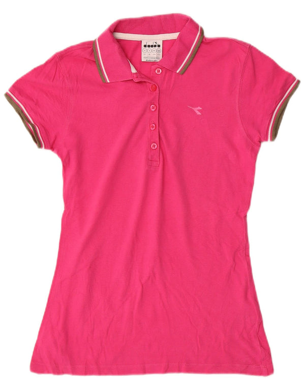Diadora ženska polo majica UK 10 Mala ružičasta pamuk