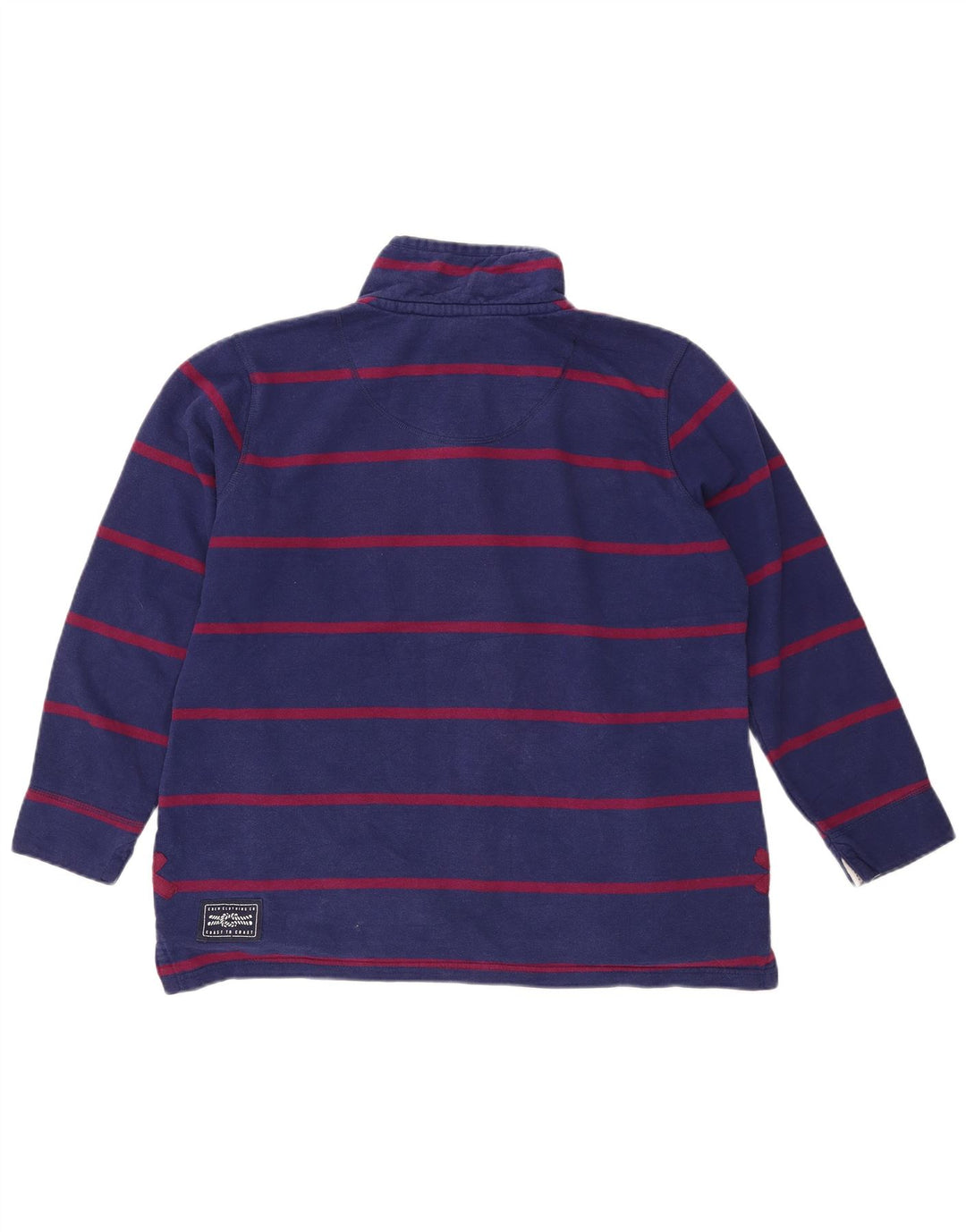 CREW CLOTHING Ženska majica s kratkim rukavima UK 16 Veliki tamnoplavi prugasti