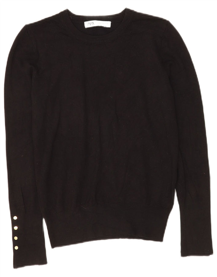 Zara ženski džemper s okruglim izrezom UK 12 srednje crna