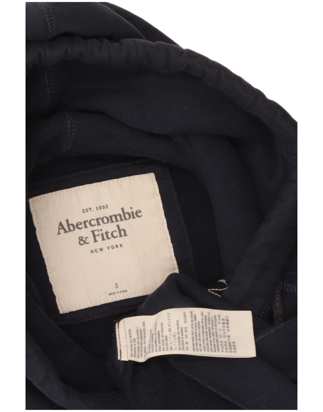 ABERCROMBIE & FITCH Ženska majica s kapuljačom New York UK 10 Mala tamnoplava