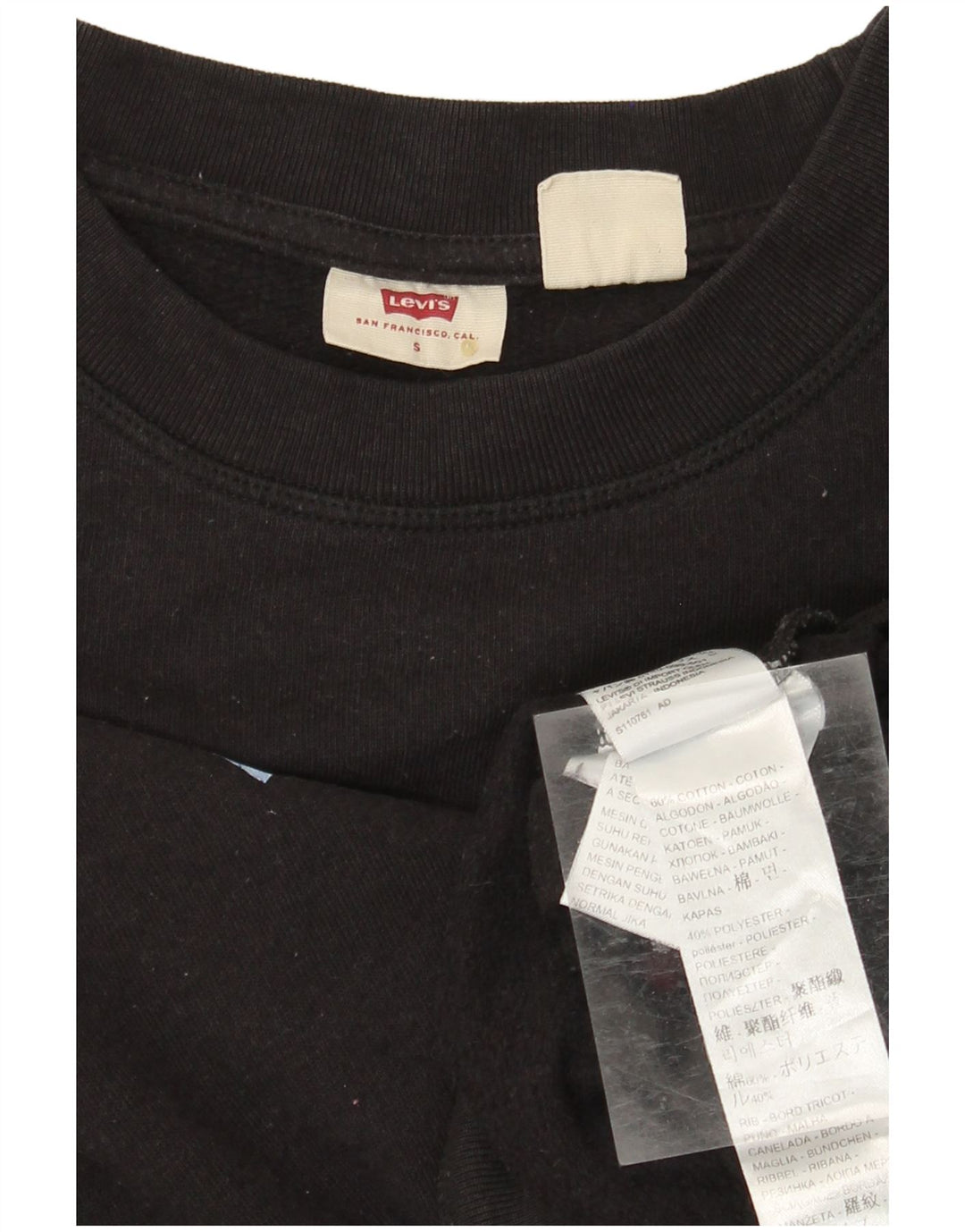 LEVI'S Ženska prekomjerna trenirka s motivima UK 10 Mali crni pamuk