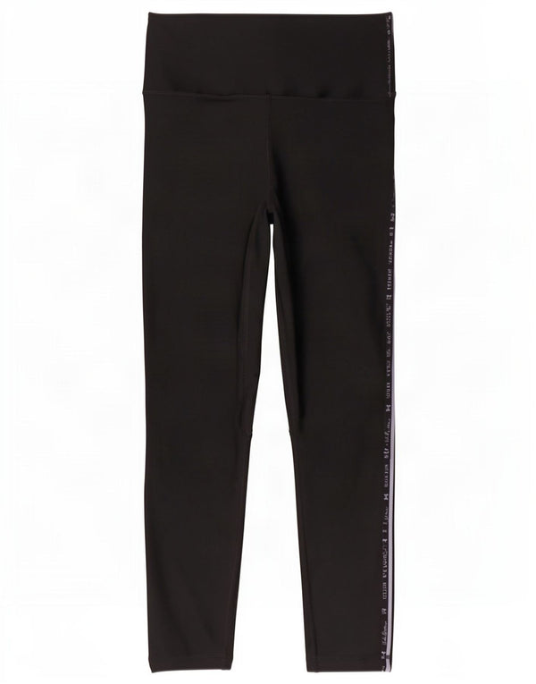 Under Armour Ženske Heat Gear Graphic Leggings UK 10 Mali crni poliester