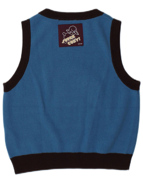 Levi's ženski kratki grafički prsluk bez rukava UK 10 Small Blue Colourblock