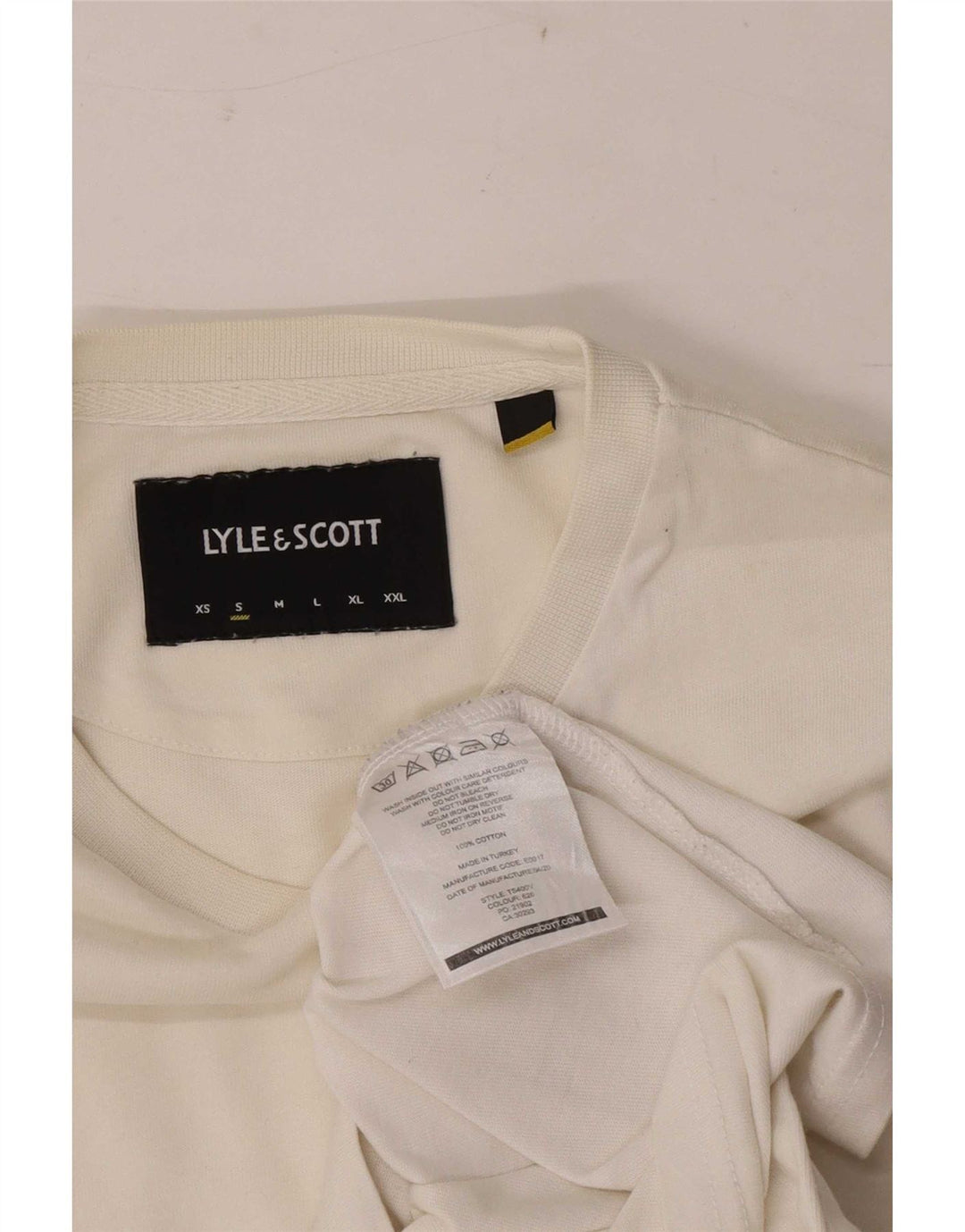 Lyle & Scott Muška majica kratkih rukava Mali bijeli pamuk