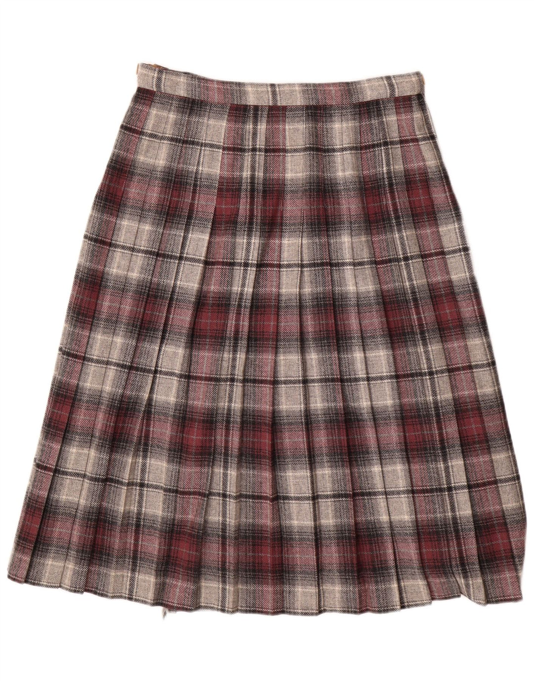 Deerstalker ženska plisirana suknja na preklop W28 srednje crvene karirane vune
