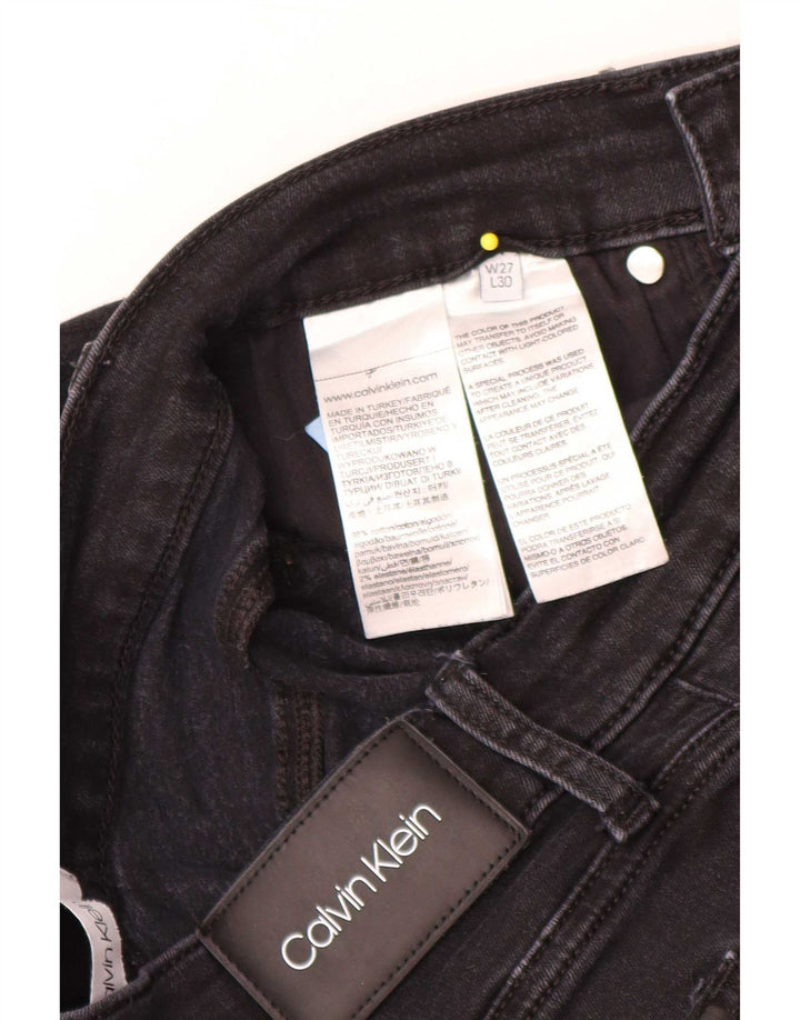 Calvin Klein ženske uske traperice W27 L28 crni pamuk