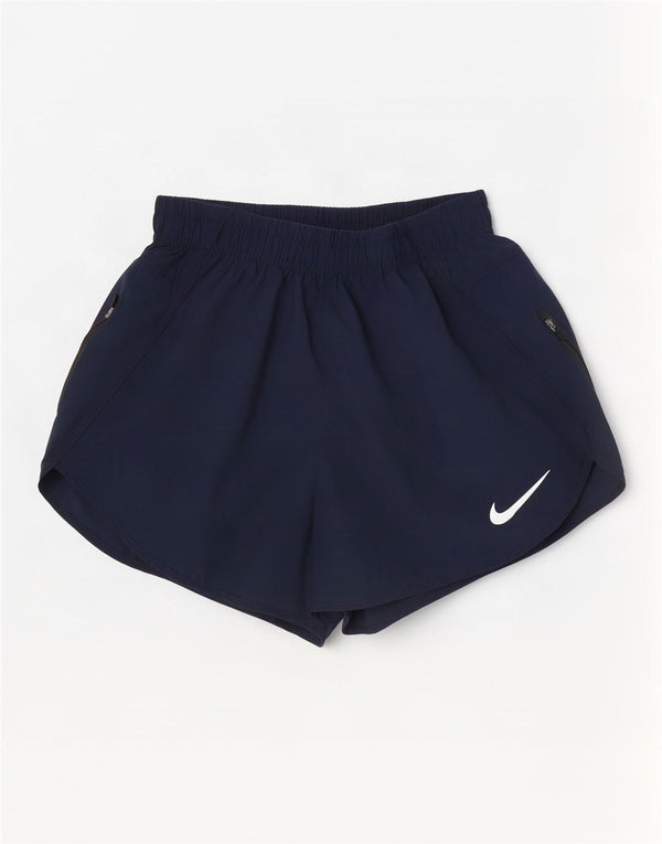Nike ženske Dri Fit sportske kratke hlače UK 6 XS tamnoplavi poliester