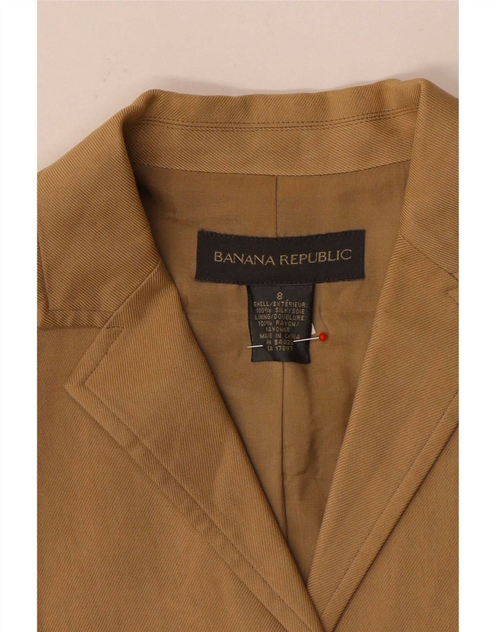 Banana Republic ženski sako sa 3 gumba UK 8 Mala bež svila