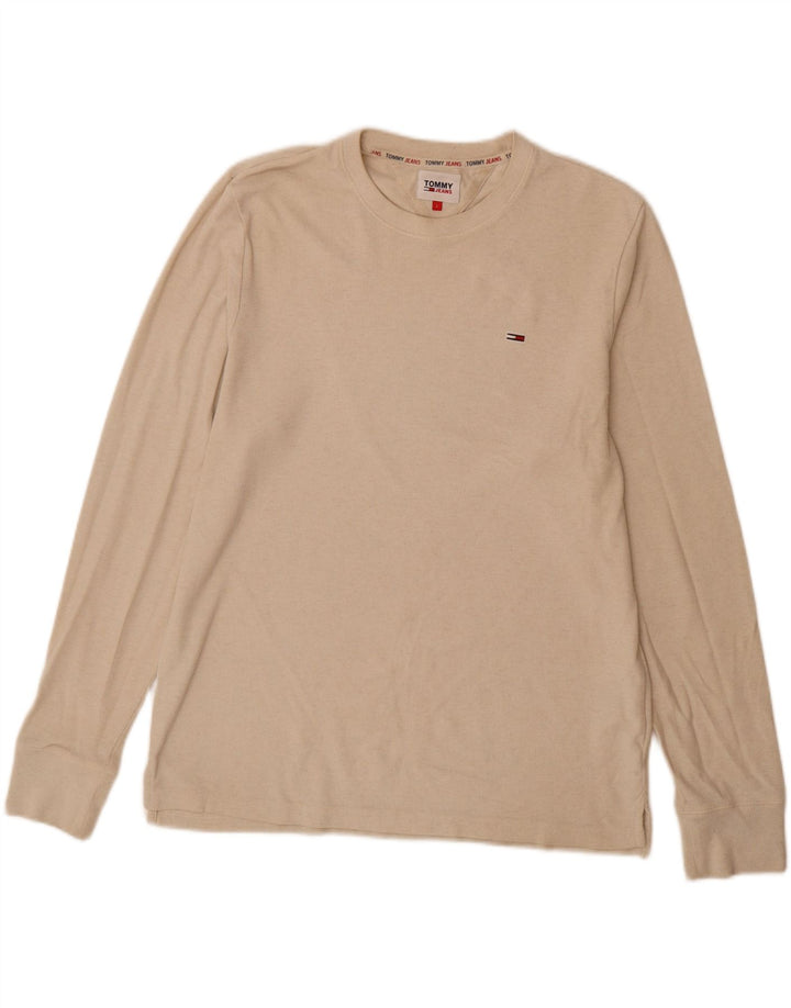 Tommy Hilfiger muška majica dugih rukava velika bež pamuk