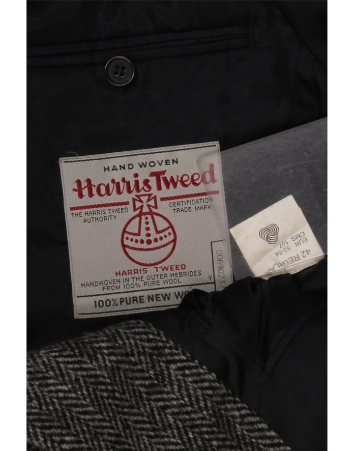 HARRIS TWEED Muška obična jakna sako veličine 42 velika siva riblja kost
