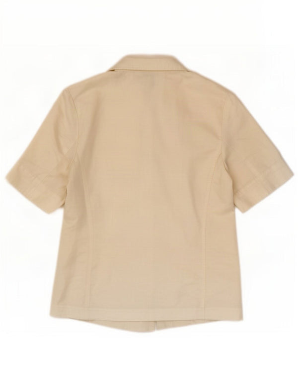 Paolo Tonali Ženska košulja kratkih rukava UK 10 Small Off White Lan
