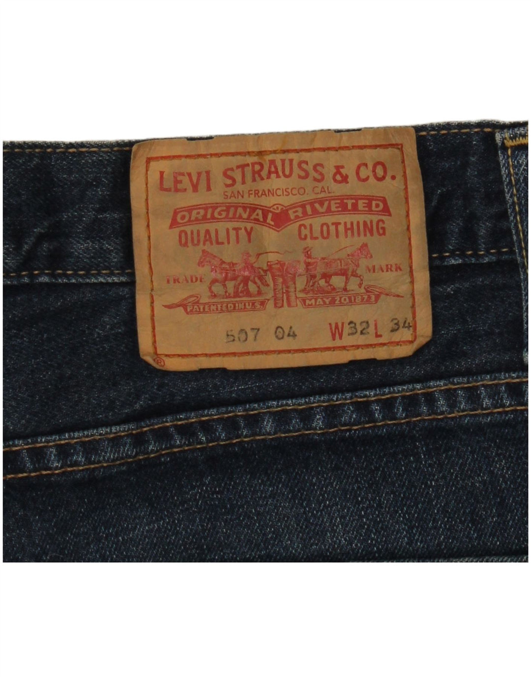 LEVI'S muške 507 Bootcut traperice W32 L34 Plava