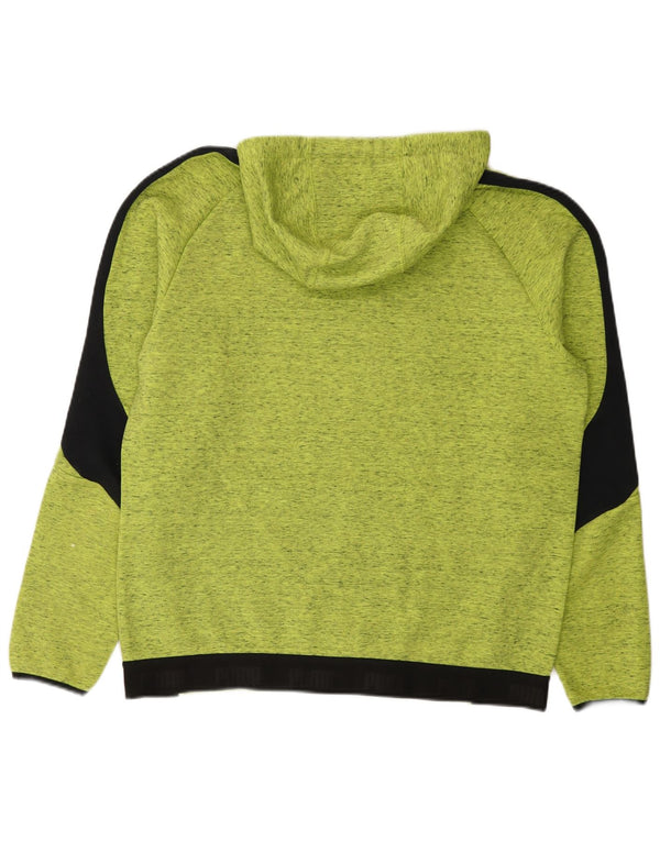 Puma muška majica s kapuljačom XL pamuk zelene boje