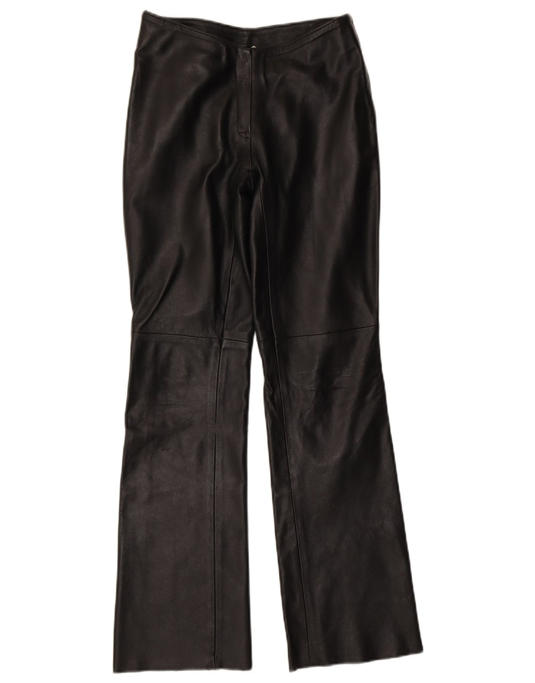 VINTAGE ženske kožne hlače UK 10 male W27 L31 crne