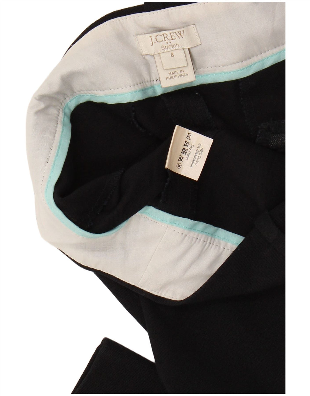 J. CREW Ženske rastezljive uske skraćene hlače US 8 srednje W30 L26 crne