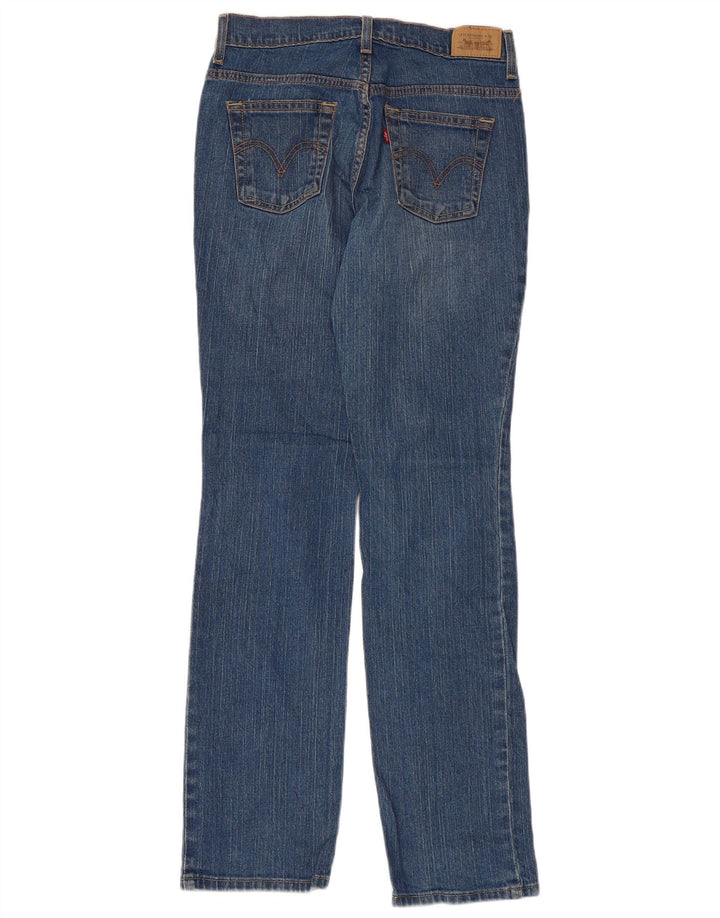 Levi's ženske 505 ravne traperice US 4 male W28 L32 plavi pamuk