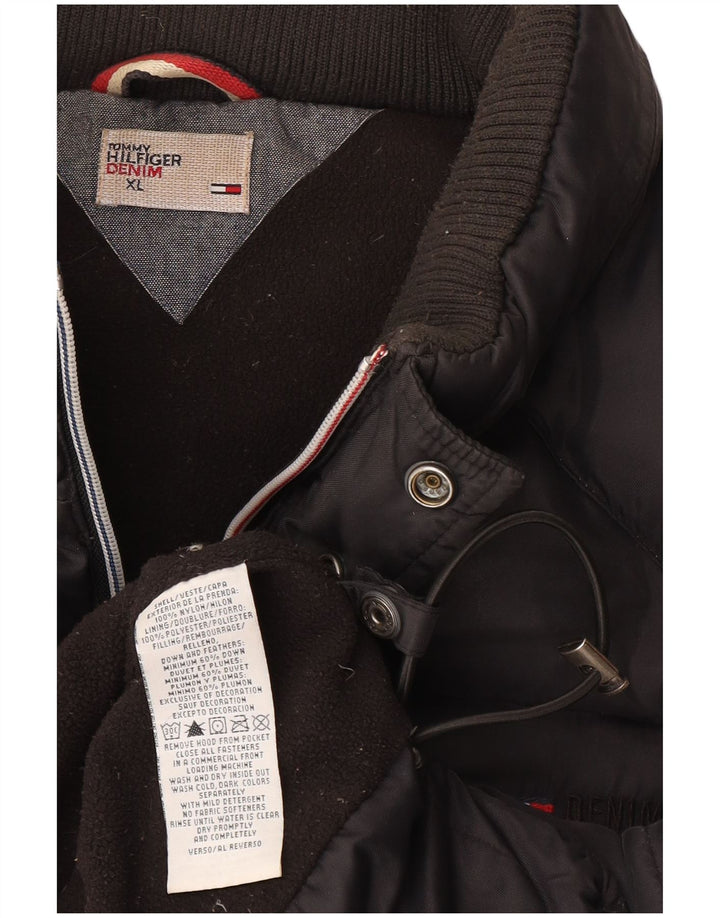 Tommy Hilfiger muška podstavljena jakna UK 42 XL crni najlon