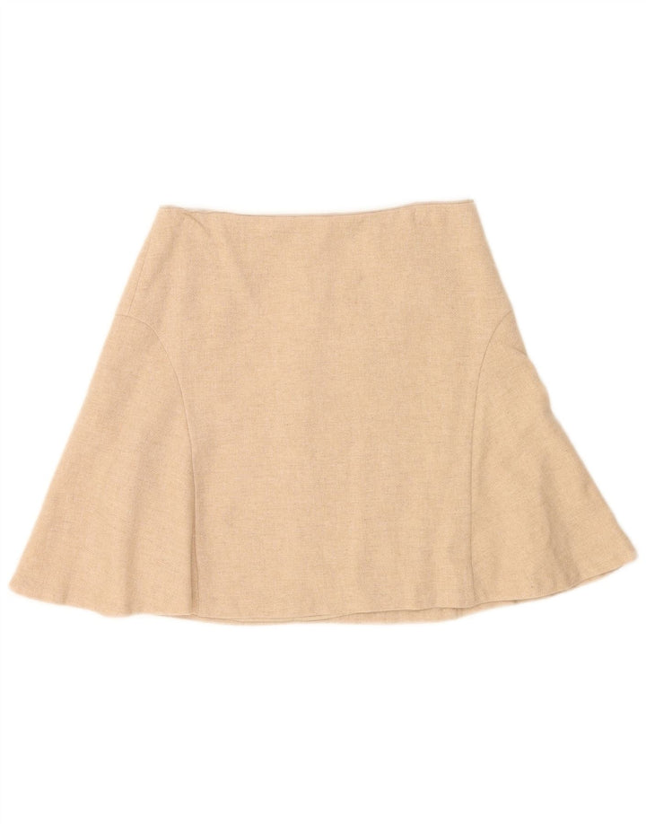 Ženska mini suknja Massimo Dutti EU 40 srednje W30 bež vuna