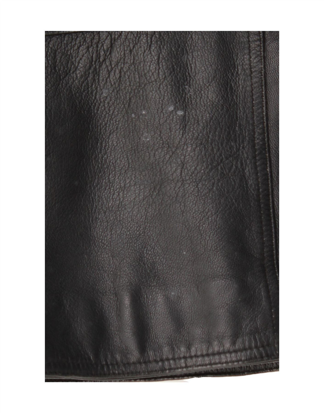 VINTAGE Mens Faux Leather Jacket UK 40 Large Black Polyester Vintage Vintage and Second-Hand Vintage from Messina Hembry 