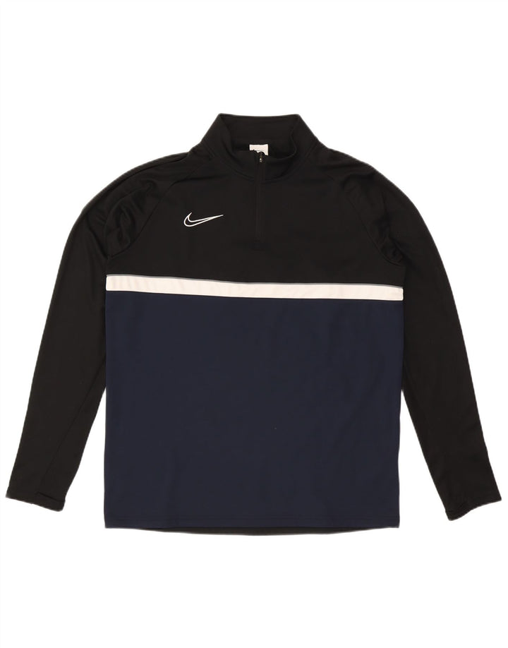 Nike Dri Fit Pulover Pulover s Izrezom i Topom Velika Crna Colourblock majica